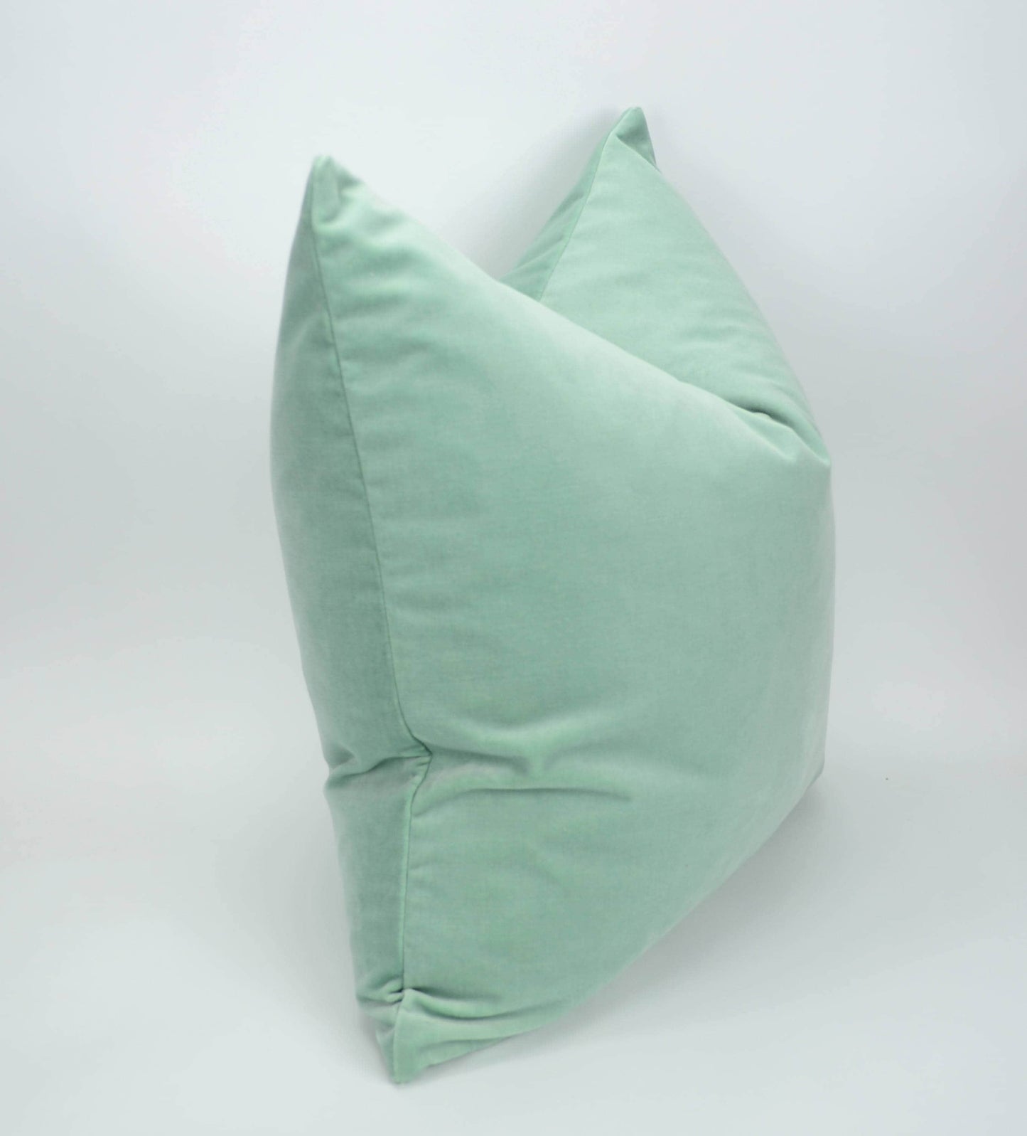 seafoam velvet pillow, peppermint velvet cushion, cotton velvet pillow cover, light green velvet pillow