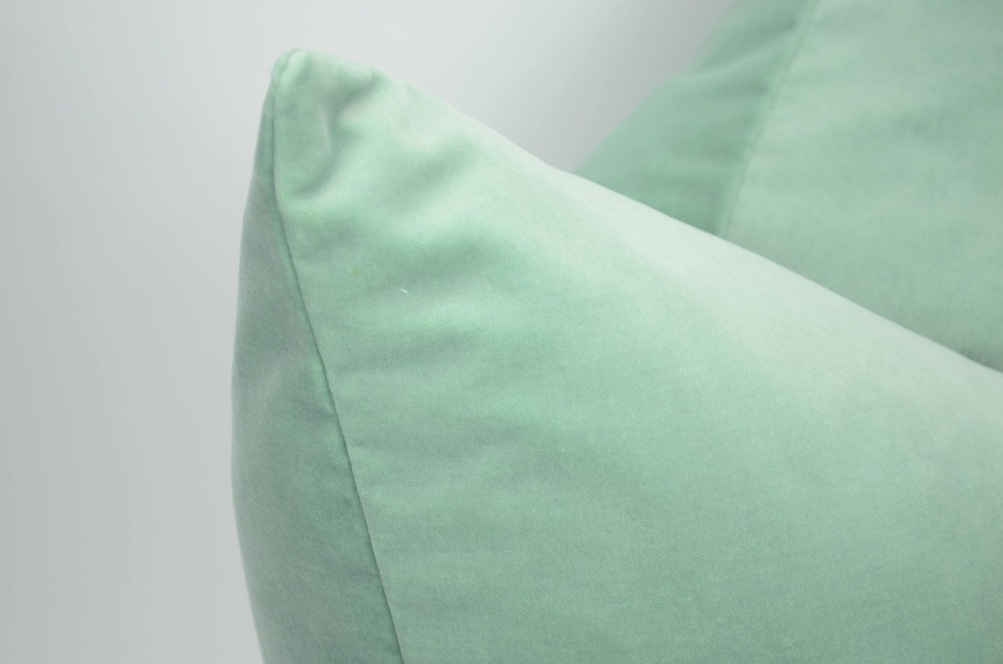 seafoam velvet pillow, peppermint velvet cushion, cotton velvet pillow cover, light green velvet pillow