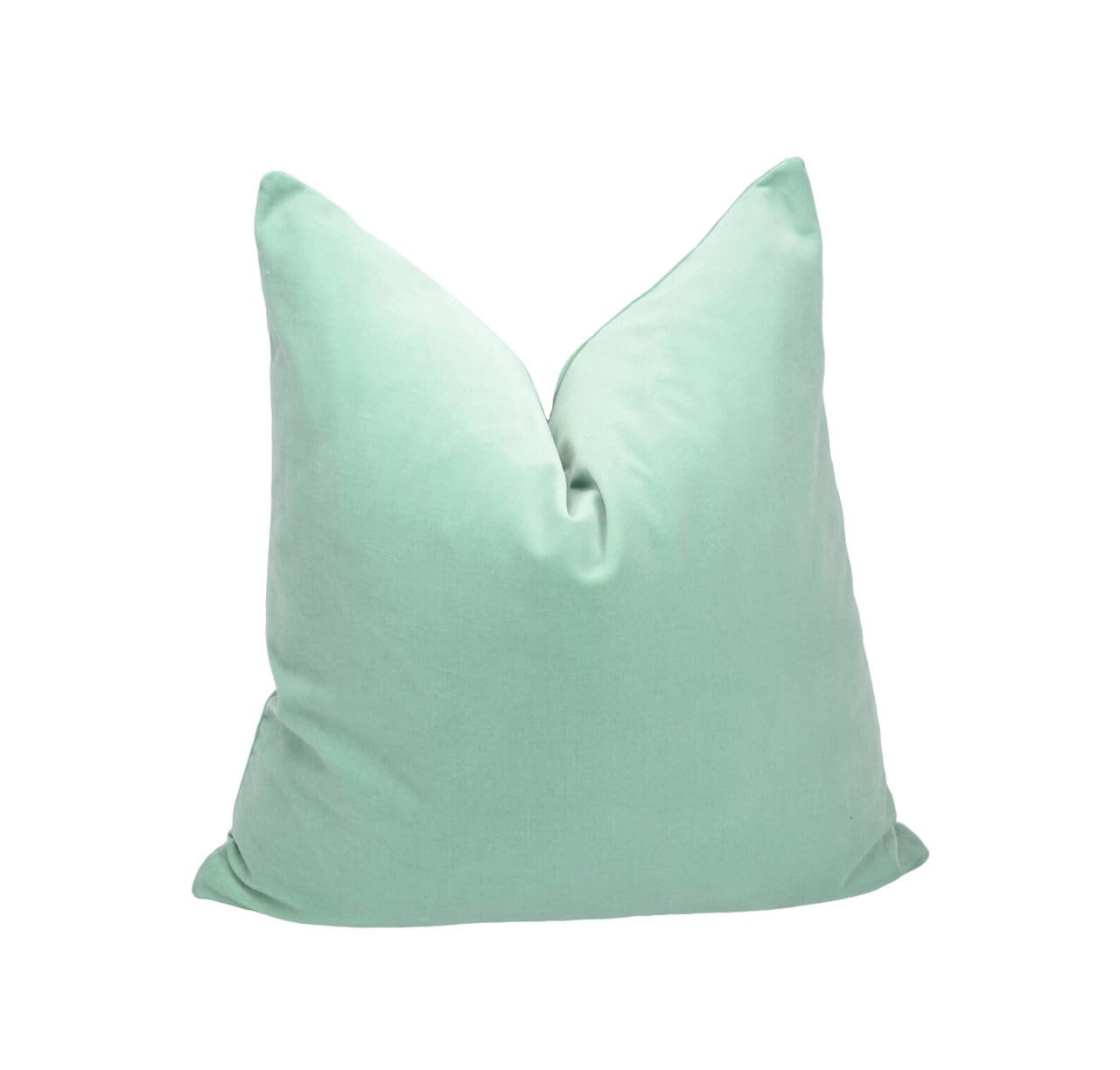 seafoam velvet pillow, peppermint velvet cushion, cotton velvet pillow cover, light green velvet pillow