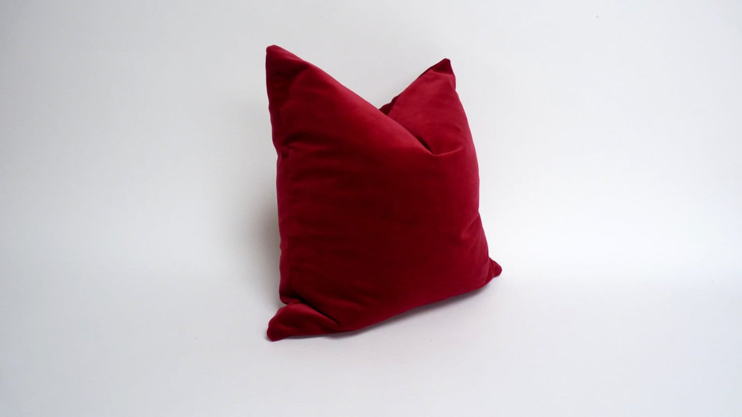 red velvet pillow. christmas velvet pillow, red velvet cushion