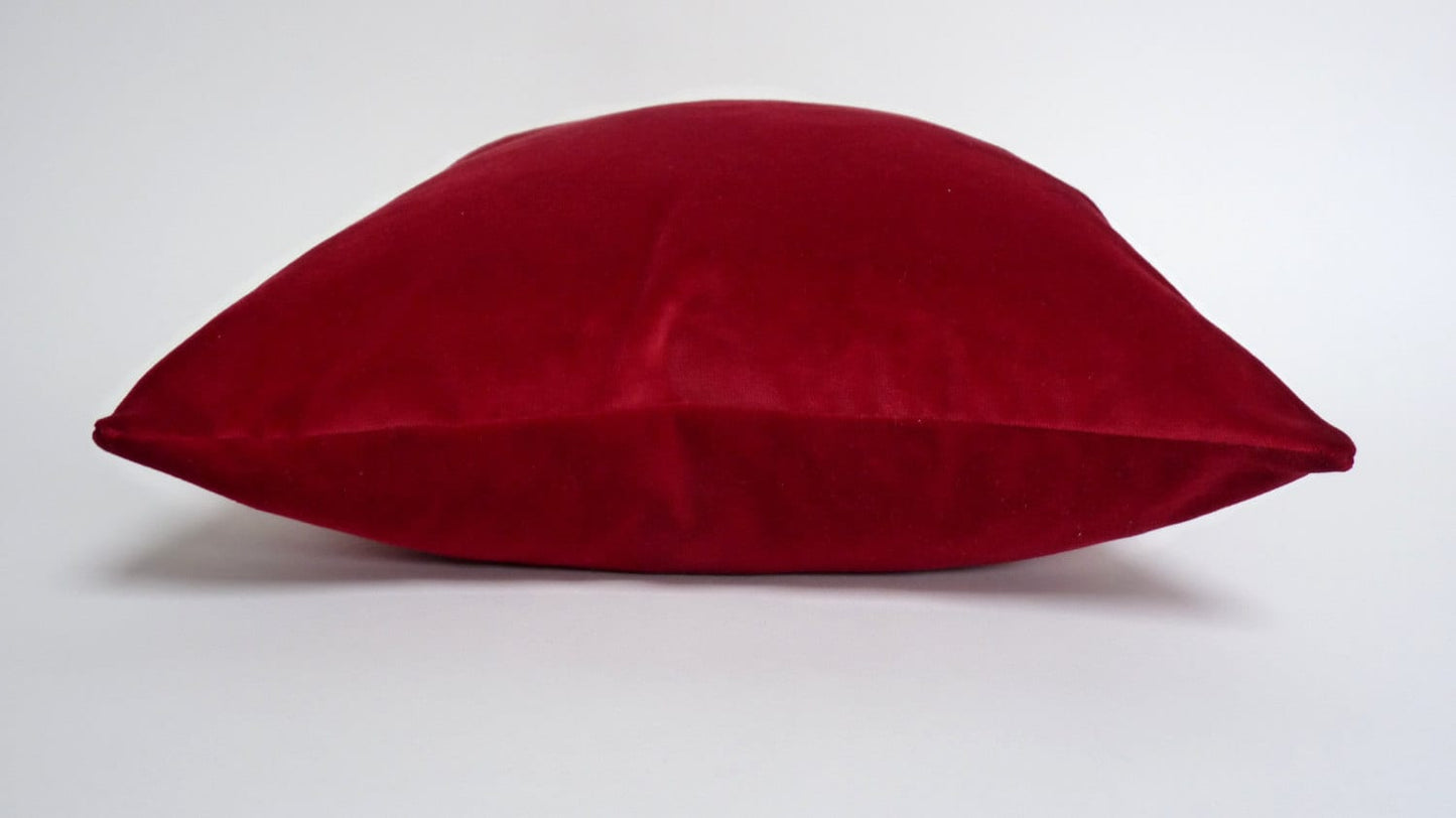 red velvet pillow. christmas velvet pillow, red velvet cushion
