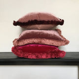 Dusty rose silk velvet pillow, pink silk velvet cushion, pink silk velvet pillow, pink velvet cushion