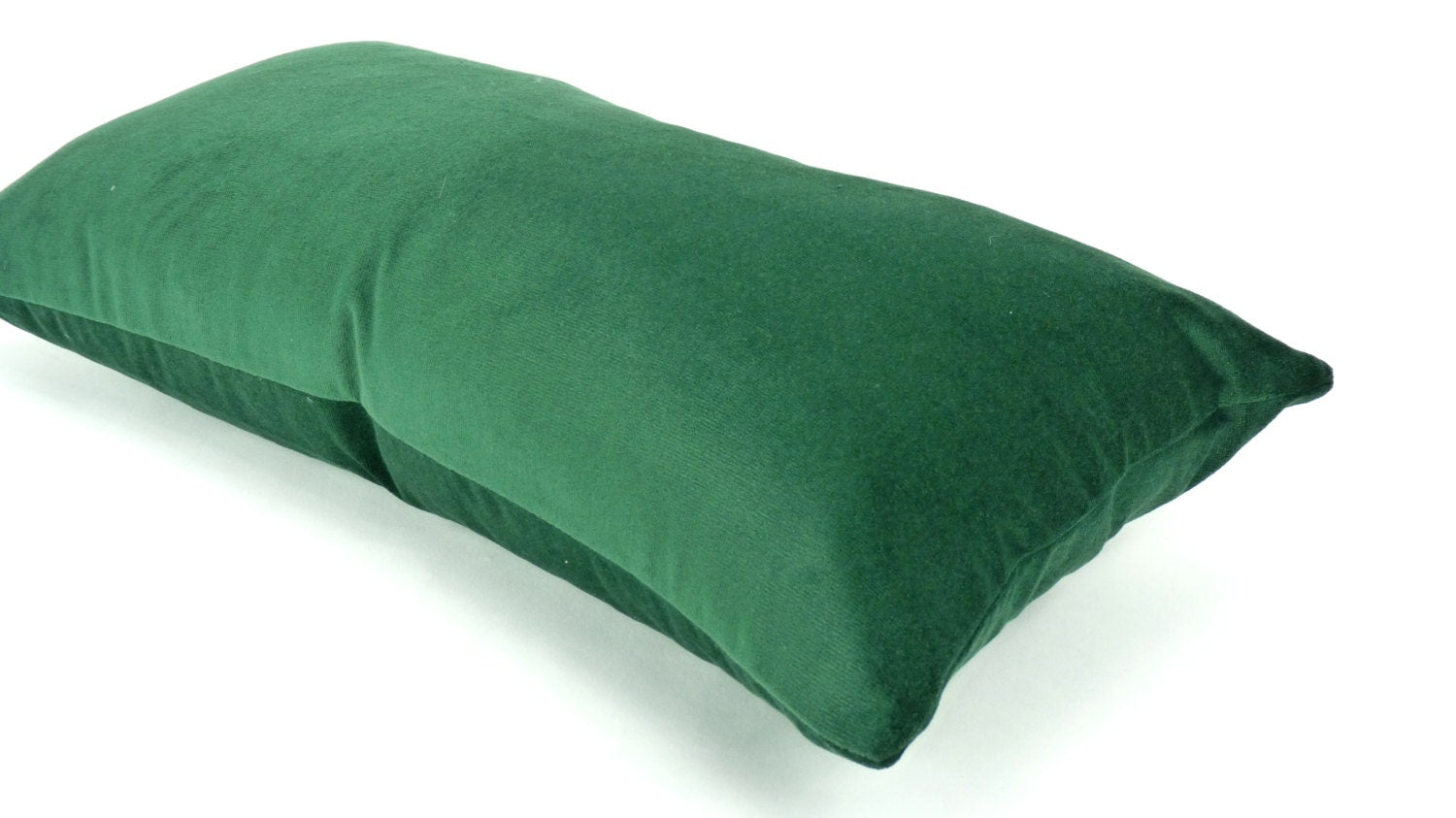 forest green velvet pillow case // forest green velvet cushion // green rectangle pillow