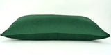 forest green velvet pillow case // forest green velvet cushion // green rectangle pillow