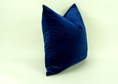 sapphire blue velvet pillow case // blue velvet cushion case // dark blue velvet pillow