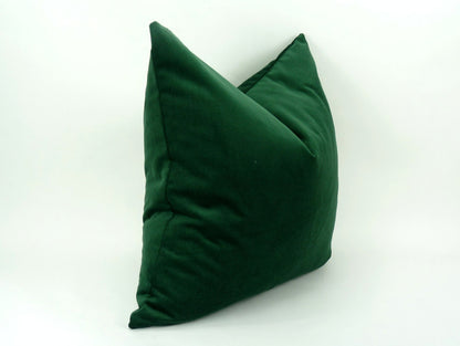 Forest green pillow cover // forest green velvet cushion // green pillow cover // hunter green velvet
