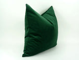 Forest green pillow cover // forest green velvet cushion // green pillow cover // hunter green velvet