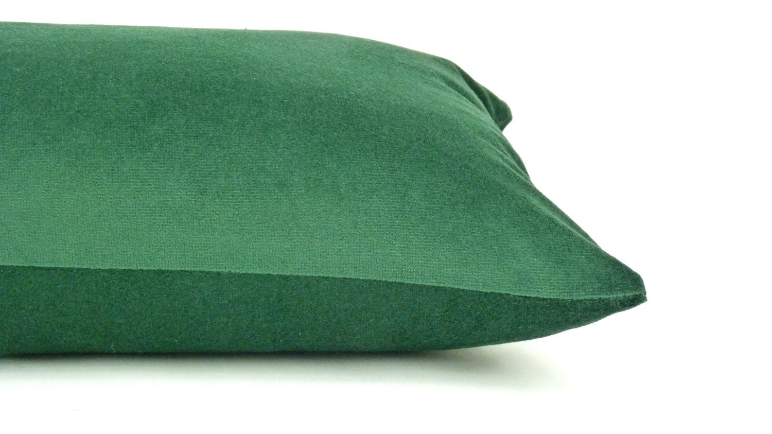 forest green velvet pillow case // forest green velvet cushion // green rectangle pillow