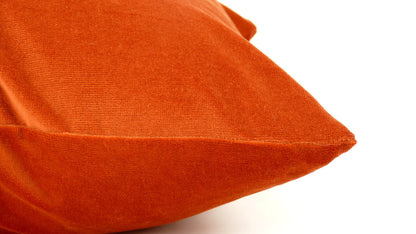 rusty orange velvet // pumpkin orange pillow // pumkin velvet pillow