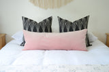 Blush long lumbar pillow cover // blush velvet cushion cover // blush velvet long lumbar pillow cover// pink velvet pillow cover