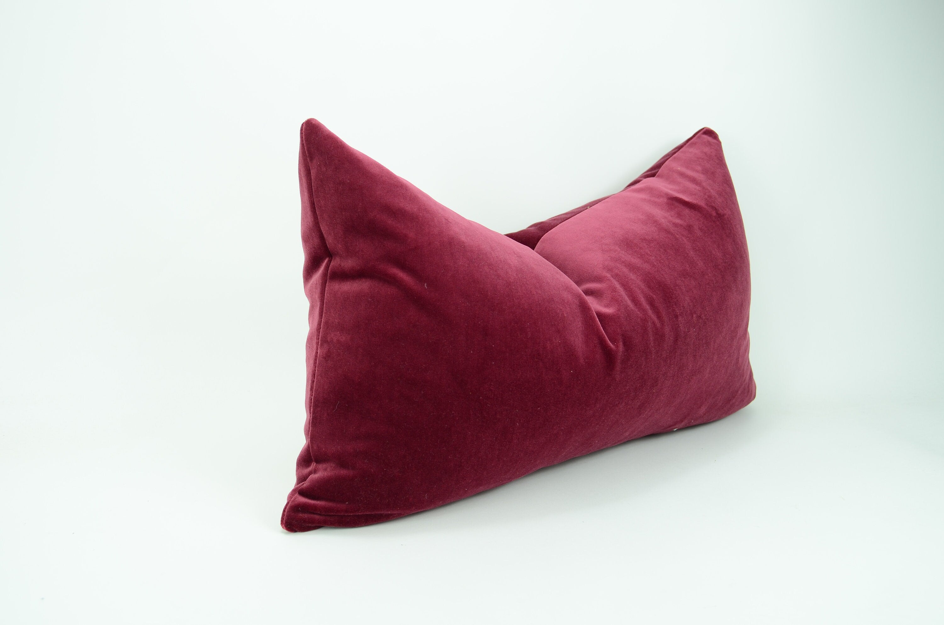 Mulberry velvet pillow case, dark pink velvet cushion, pink pillow cover