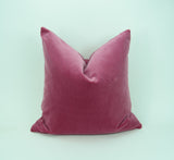 Rose pink velvet pillow cover, pink velvet cushion, pink velvet pillow