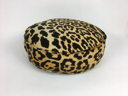 leopard round pillow // round velvet pillow // round box pillow //  //  velvet round cushion // round floor pillow