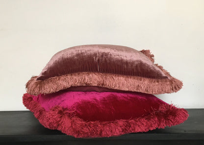 Dusty rose silk velvet pillow, silk velvet cushion, pink silk velvet pillow, pink velvet cushion