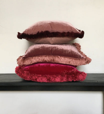 Dusty rose silk velvet pillow, silk velvet cushion, pink silk velvet pillow, pink velvet cushion