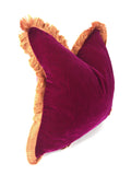 Fuschia silk velvet pillow // silk velvet cushion // pink silk velvet pillow