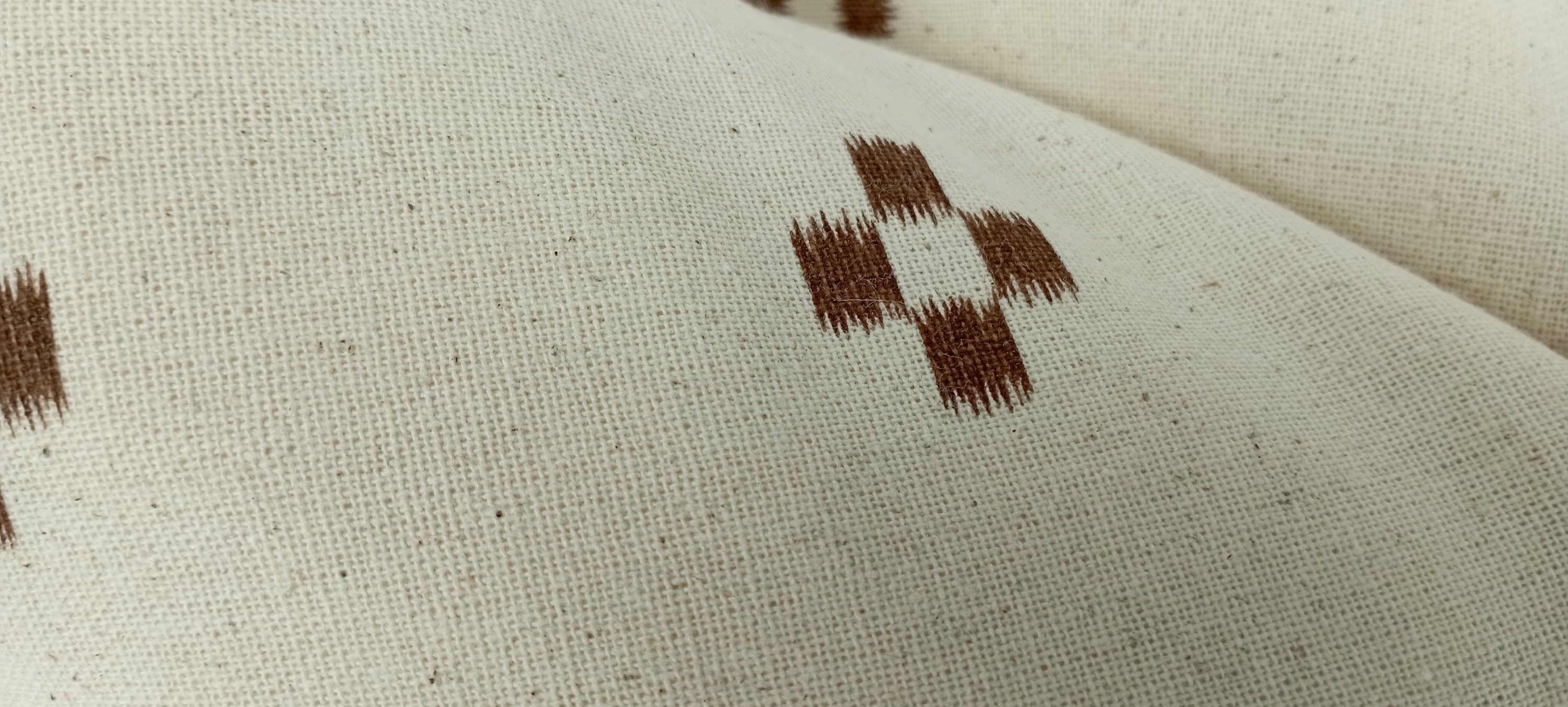 hmong pillow. cream and brown pillow, woven neutral pillow