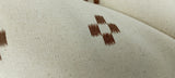 hmong pillow. cream and brown pillow, woven neutral pillow