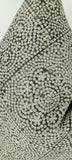 Black block print pillow, black block print cushion, black printed cushion