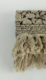Block print throw blanket, tassel throw blanket, block printed blanket, floral coverlet