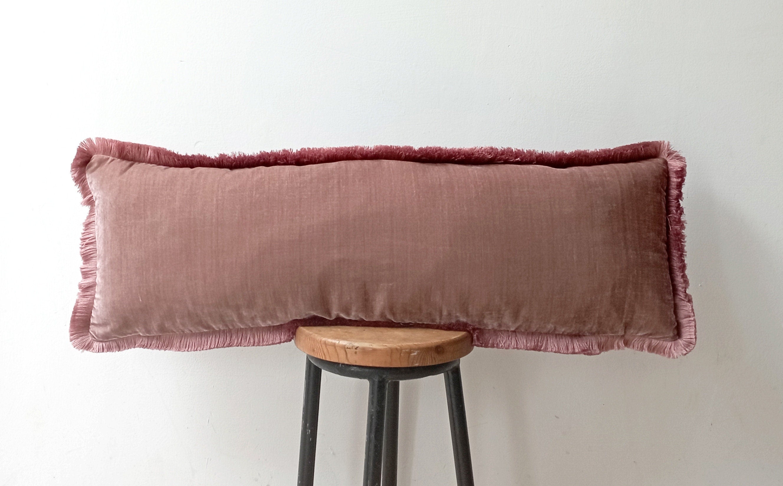 Dusty rose silk velvet pillow, pink silk velvet cushion, pink silk velvet pillow, pink velvet cushion