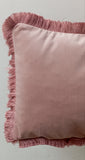 Dusty rose silk velvet pillow, pink silk velvet cushion, pink silk velvet pillow, pink velvet cushion