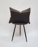 Bhujodi pillow,  black bhujodi cushion, Indian wool pillow, woven wool cushion